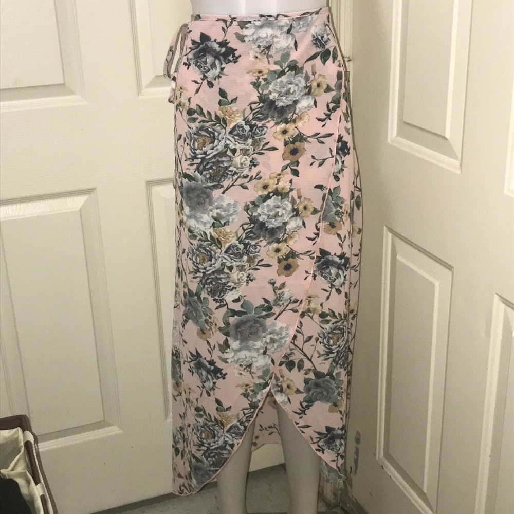 Rose wrap-around skirt